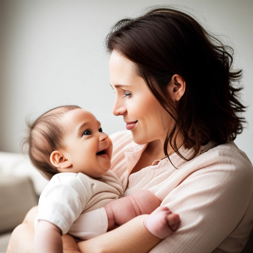 natural mother with baby